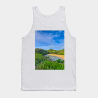 Lonely blue hut at Kasap lagoon sand beach Tank Top